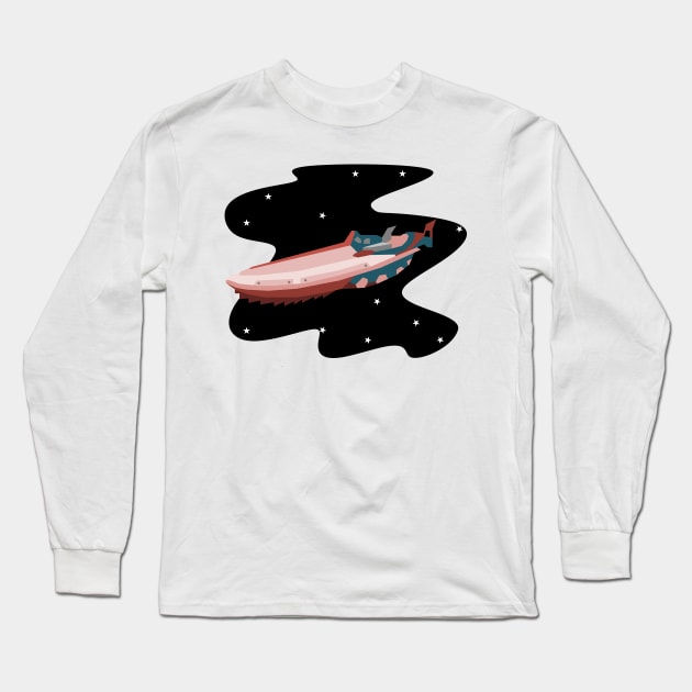 Nautilus Space Submarine Long Sleeve T-Shirt by inotyler